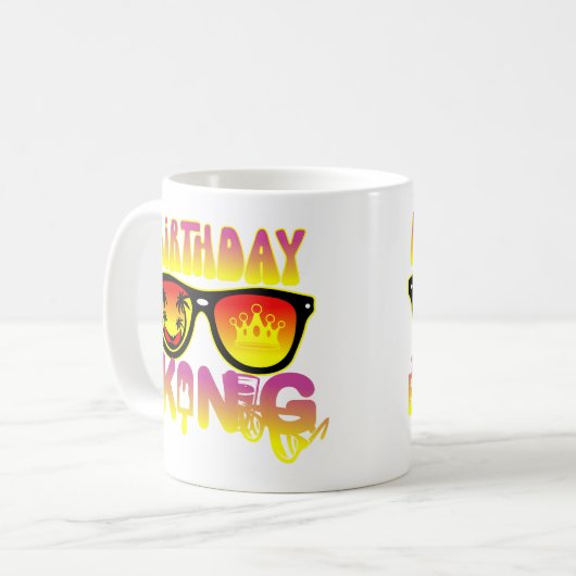 Birthday King Kaffeetasse (Vorderseite Links)