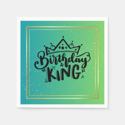 Birthday King Paper Napkins Serviette (Vorderseite)