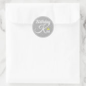 Birthday King Runder Aufkleber (Tasche)