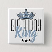 Birthday King und Blue Crown Button (Vorderseite)