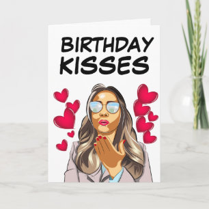 BIRTHDAY KISSES FREUND GREETING CARD KARTE