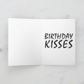 BIRTHDAY KISSES RED LIPS CARD KARTE (Innenseite)