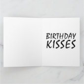 BIRTHDAY KISSES RED LIPS GREETCARD KARTE (Innenseite)