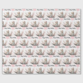 Birthday Kitten in Garden Geschenkpapier (Flach)