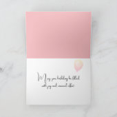 Birthday Kitten Sleeping in a Pink Slipper Karte (Innenseite)