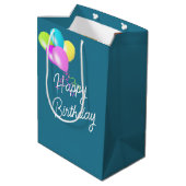 Birthday Kitty in Yarn Balls Mittlere Geschenktüte (Rückseite Schrägansicht)