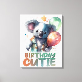 Birthday Koala Design Leinwanddruck