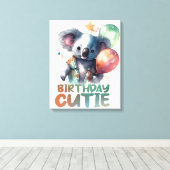 Birthday Koala Design Leinwanddruck (Insitu (Holzboden))