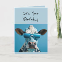 Birthday Kuh Glamourous Animal Fun Spaß