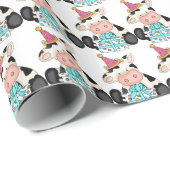 Birthday Kuh Muster Packpapier (Rolleneckpunkt)