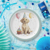 Birthday Labrador Retriever Dogs Pappteller (Party)