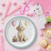 Birthday Labrador Retriever Dogs Pappteller (Party)