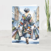 Birthday Lady Shopper Karte (Vorderseite)