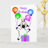 Birthday Lamb Karte (Gelbe Blume)