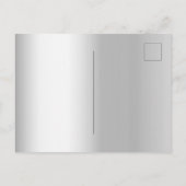 Birthday Lavendel Silber Eukalyptus grün Einladungspostkarte (Rückseite)