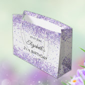 Birthday Lavender conetti name Große Geschenktüte