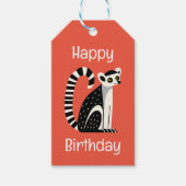 Birthday Lemur Geschenkanhänger (Vorderseite)