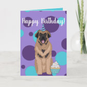 Birthday Leonberger Karte (Vorderseite)