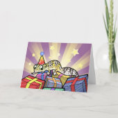 Birthday Leopard Gecko Karte (Vorderseite)