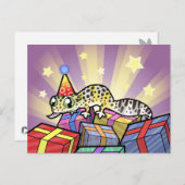 Birthday Leopard Gecko Postkarte (Vorne/Hinten)