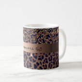 Birthday Leopard Muster braun schwarzen Namen Alte Kaffeetasse (VorderseiteRechts)