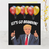 BIRTHDAY LET'S GO BRANDON TRUMP CARDS KARTE (Gelbe Blume)