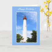 Birthday Lighthouse Karte (Gelbe Blume)