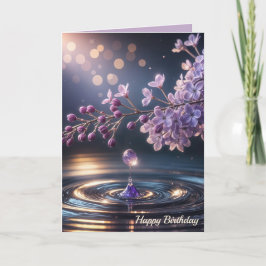 Birthday Lilacs und Dewdrop Karte