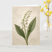 Birthday Lily of the Valley on Abstract Karte (Gelbe Blume)
