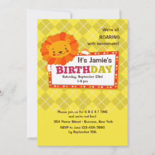 Birthday Lion Einladung