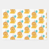Birthday Lion Wrapping Paper Sheets Geschenkpapier Set (Vorderseite 3)