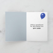 Birthday Little Boy Exhaling a Frosty Heart Karte (Innenseite)