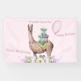 Birthday Llama Banner