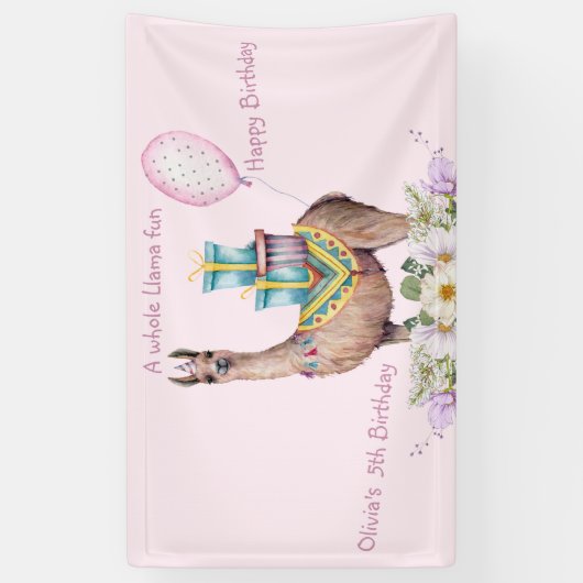 Birthday Llama Banner (Vertikal)