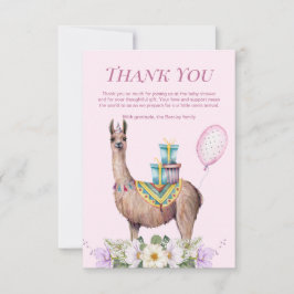 Birthday Llama Dankeskarte