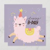 Birthday Llama Feiertagskarte (Vorne/Hinten)