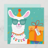 Birthday Llama Feiertagskarte (Vorne/Hinten)