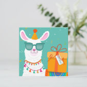 Birthday Llama Feiertagskarte (Stehend Vorderseite)