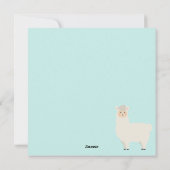 Birthday Llama Feiertagskarte (Rückseite)