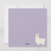 Birthday Llama Holiday Card Feiertagskarte (Rückseite)