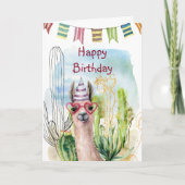 Birthday Llama Karte (Vorderseite)