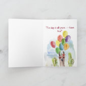 Birthday Llama Karte (Innenseite)