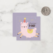 Birthday Llama Mitteilungskarte (Vorderseite/Rückseite Beispiel)