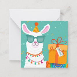 Birthday Llama Mitteilungskarte
