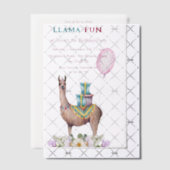 Birthday Llama Pergament Einladungen (Versetzt (Einladung))