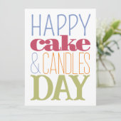 Birthday Logo Cupcake Candles Blue Green Karte (Stehend Vorderseite)