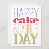 Birthday Logo Cupcake Candles Blue Green Karte (Vorderseite)