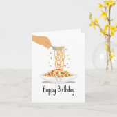 Birthday Long Life Noodles Karte (Gelbe Blume)