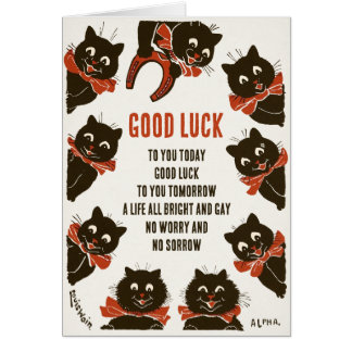 Birthday Louis Wain Viel Glück cats CC0166 Card