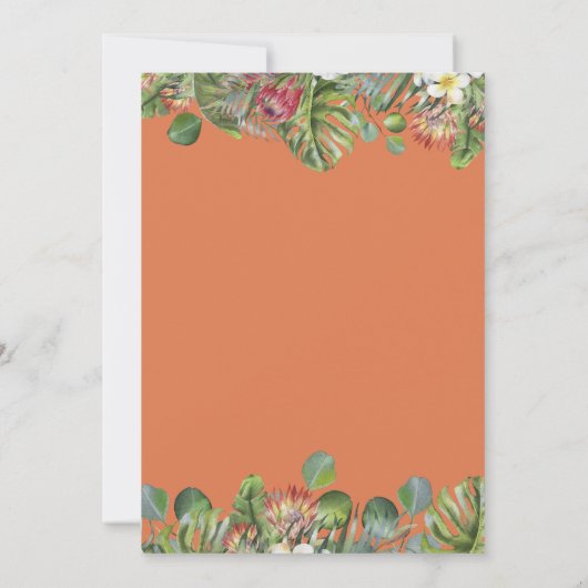 Birthday Luau Custom Kids Einladung (Rückseite)